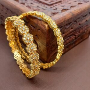 Mallika - Floral CZ Bangles